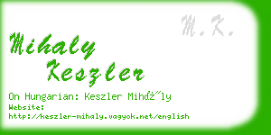 mihaly keszler business card